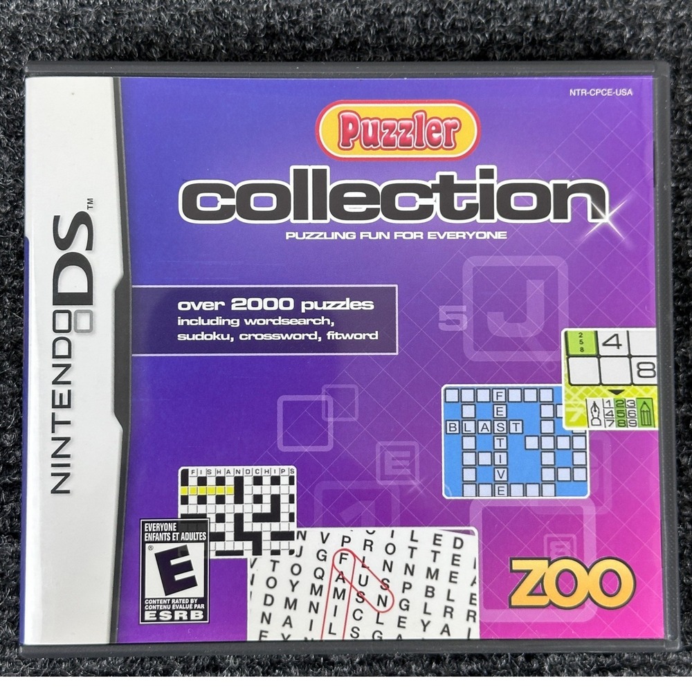 Puzzler Collection Nintendo‎ DS 2000+ Puzzles Sudoku Crossword NTR-CPCE-USA CIB